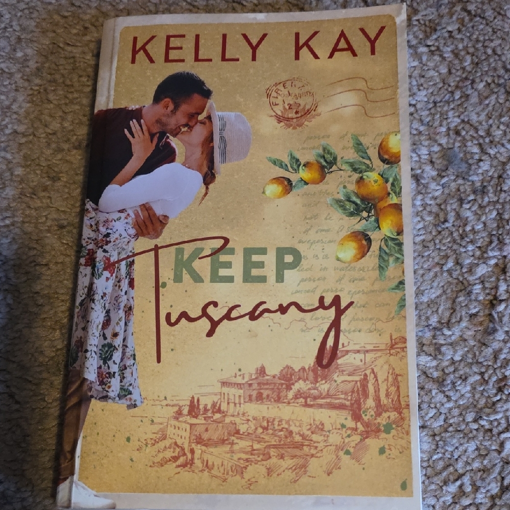 'Keep Tuscany' Coffee Table Book - Cream and Red